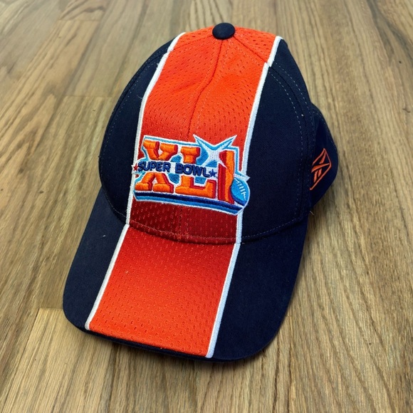 Reebok Super Bowl Cap 2007 Orange Blue NFL - Picture 1 of 5